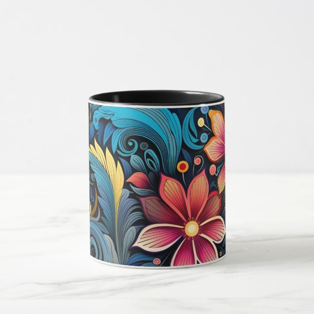 Colorful Flowers Mug (Center)
