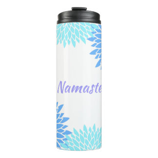 Colorful Flowers Namaste Thermal Tumbler