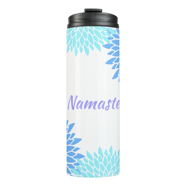Colorful Flowers Namaste Thermal Tumbler (Front)