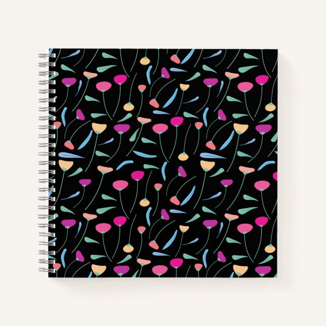 Colorful Flowers  Notebook (Front)