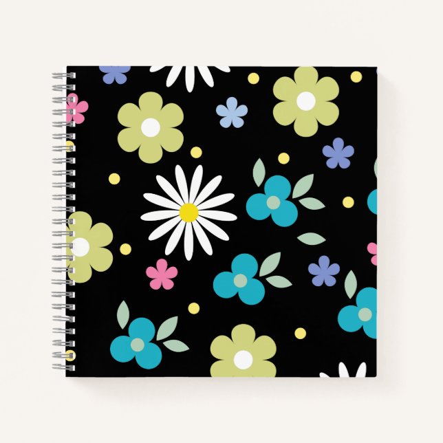 Colorful Flowers  Notebook (Front)