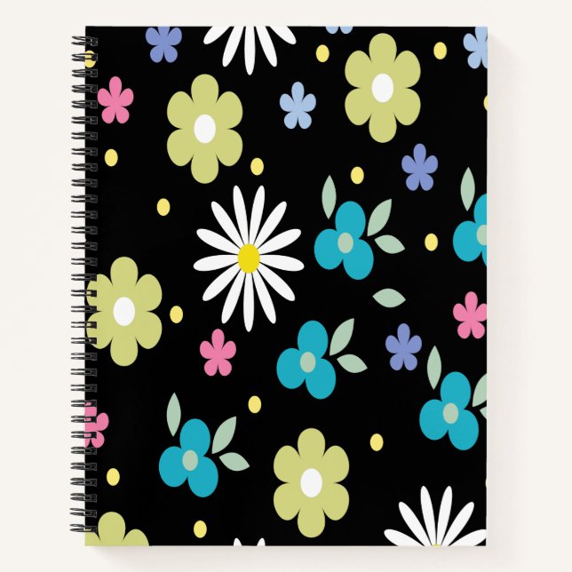 Colorful Flowers  Notebook (Front)