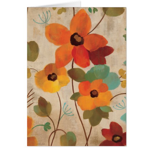 Colorful Flowers on an Off White Background (Front)