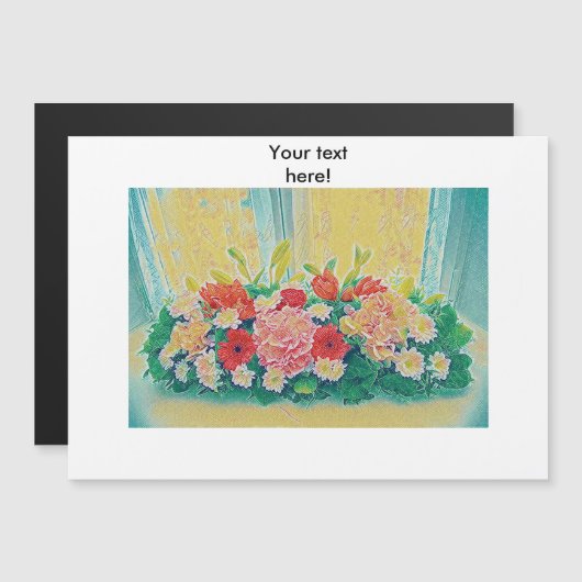 Colorful flowers painting (Front/Back)