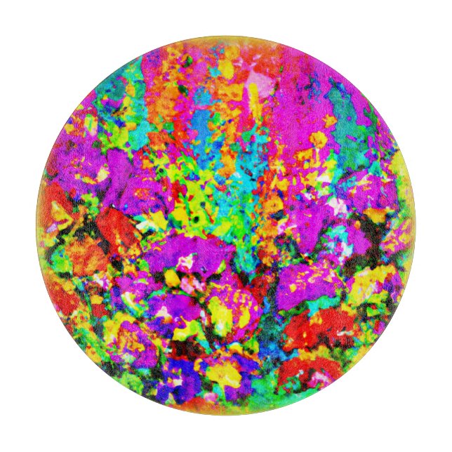 Colorful Flowers Painting. Buy Now Cutting Board (Front)