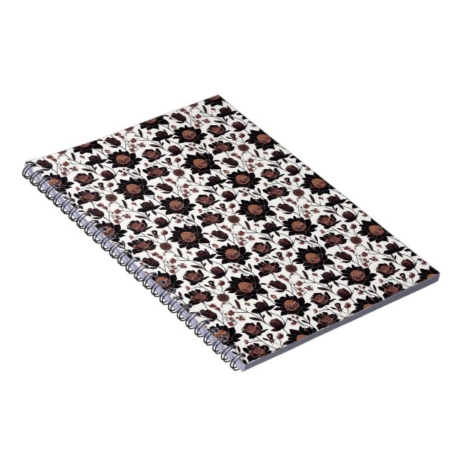Colorful flowers pattern 23 - Spiral Notebook (Right Side)