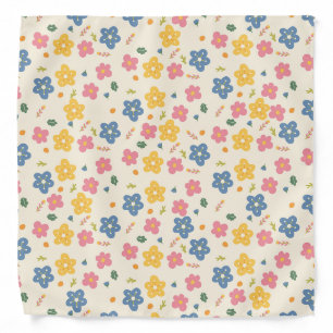 Colorful flowers pattern Bandana