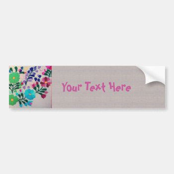 Colorful Flowers Pattern Bumper Sticker by LeFlange at Zazzle