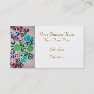 Colorful Flowers Pattern Business Card