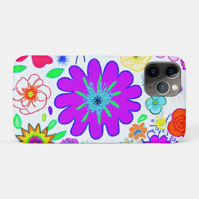 Colorful Flowers Pattern Case-Mate iPhone Case (Back (Horizontal))