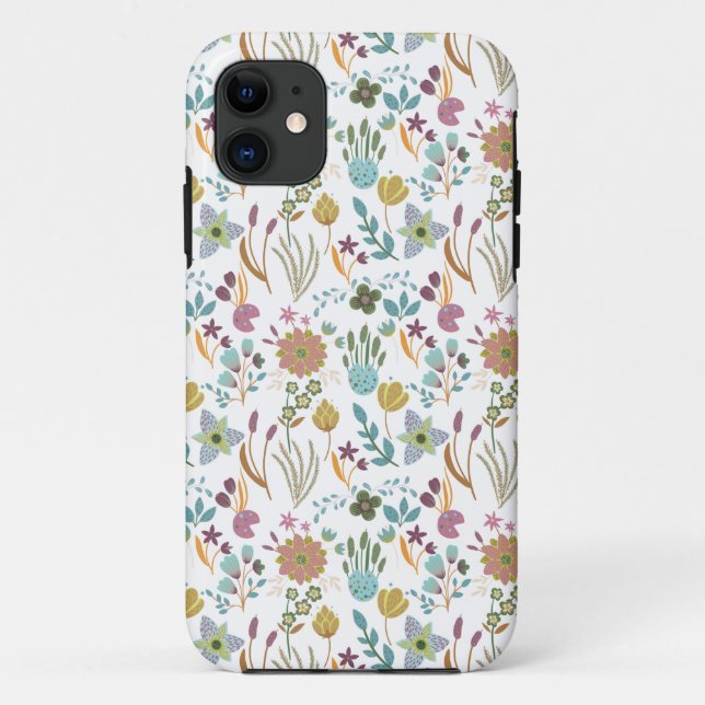Colorful Flowers Pattern Case-Mate iPhone Case (Back)