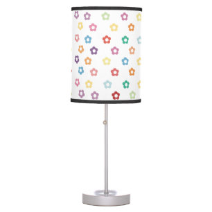 Colorful Flowers Pattern Cute Table Lamp