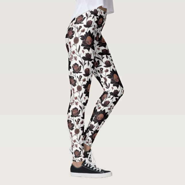 Colorful flowers pattern design 23 - Leggings (Right)