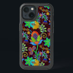 Colorful Flowers Pattern Glass Beads Look iPhone 13 Case<br><div class="desc">Elegant girly colorful exotic flowers seamless pattern glass beads texture .</div>