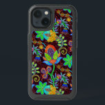 Colorful Flowers Pattern Glass Beads Look iPhone 13 Case<br><div class="desc">Elegant girly colorful exotic flowers seamless pattern glass beads texture .</div>
