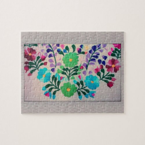 Colorful Flowers Pattern Jigsaw Puzzle
