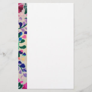 Colorful Flowers Pattern Stationery
