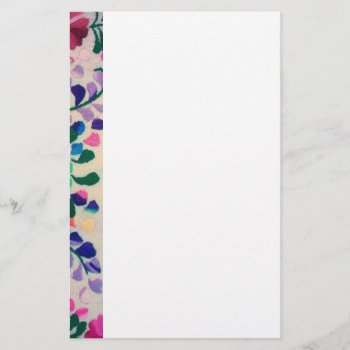 Colorful Flowers Pattern Stationery by LeFlange at Zazzle