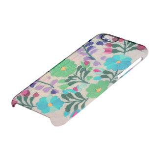 Colorful Flowers Pattern Clear iPhone 6/6S Case