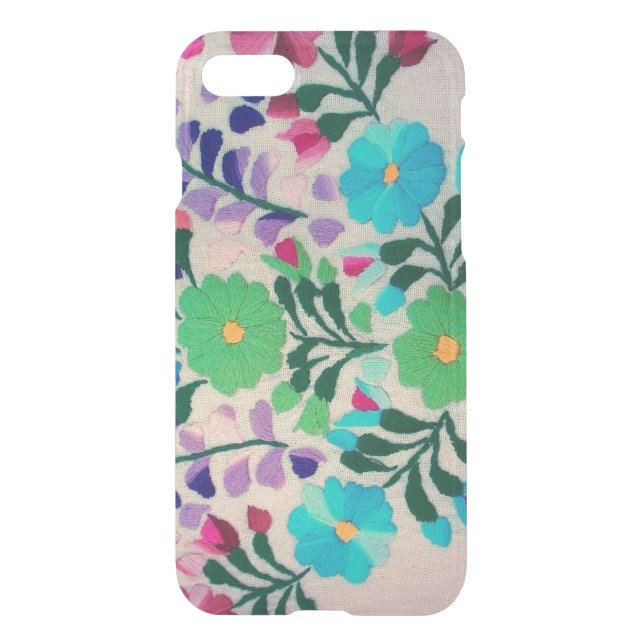 Colorful Flowers Pattern Uncommon iPhone Case (Back)
