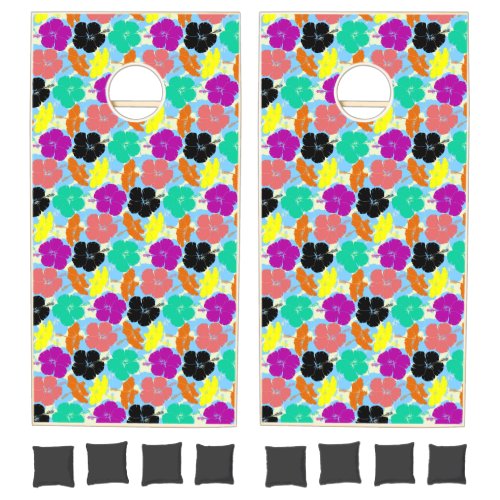 Colorful flowers patterns design Case_Mate iPhone  Cornhole Set