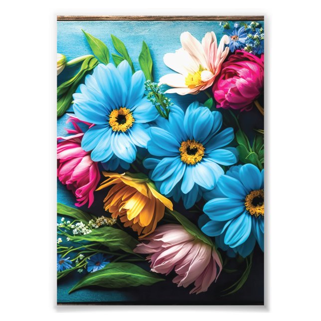 Colorful Flowers Photo Print (Front)