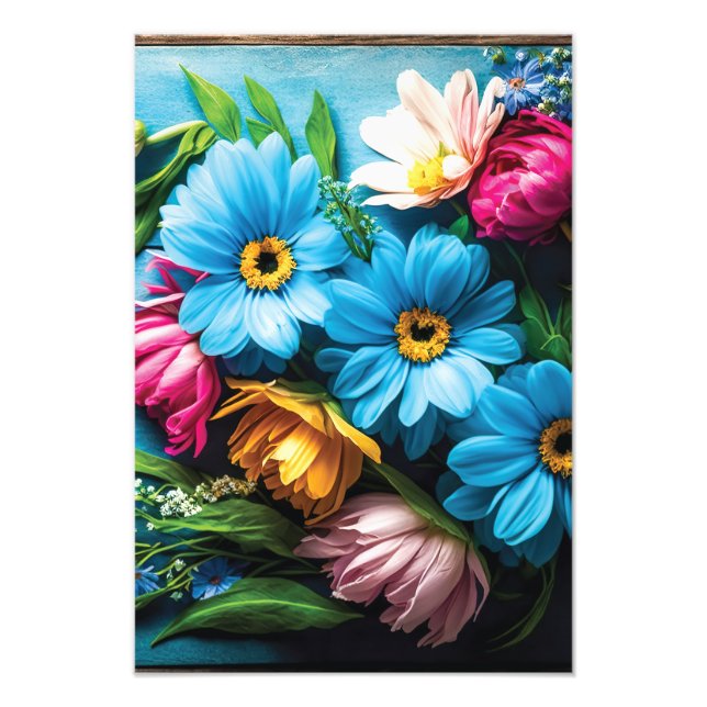 Colorful Flowers Photo Print (Front)