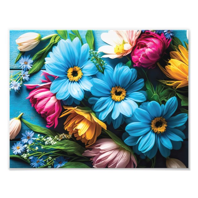 Colorful Flowers Photo Print (Front)