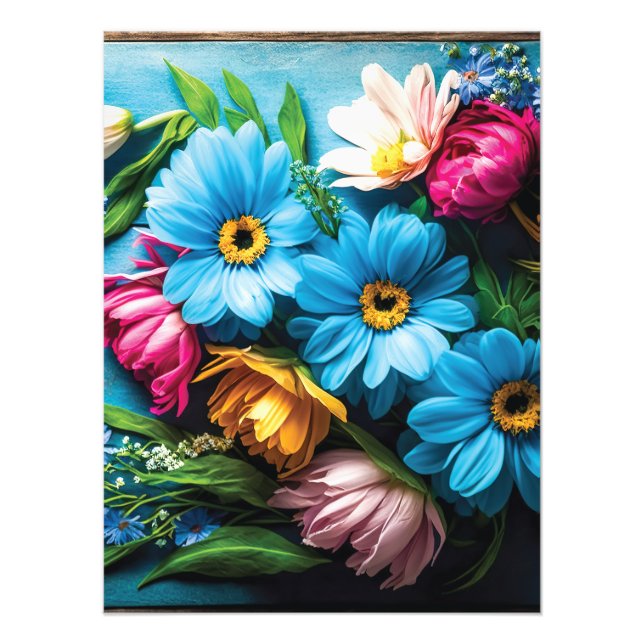 Colorful Flowers Photo Print (Front)