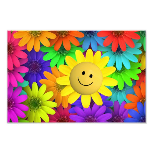 Colorful flowers photo print (Front)
