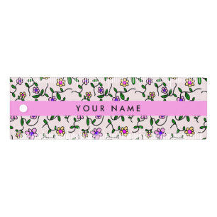 Colorful Flowers, Pink Background, Pink Ruler