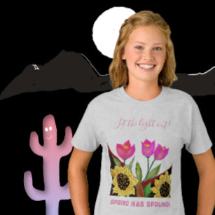 Colorful Flowers Pink Tulips & Yellow Sunflowers T T-Shirt