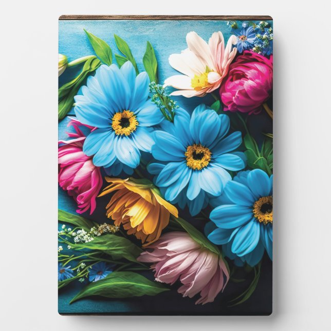 Colorful Flowers Plaque (Front)