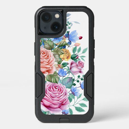 Colorful Flowers  Roses Bouquet D2 iPhone 13 Case