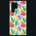 Colorful flowers seamless pattern samsung galaxy s22 ultra case<br><div class="desc">Simple modern,  and elegant image of a metallic gold background. Shiny silver stripe accent.</div>