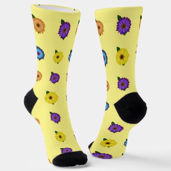 Colorful Flowers  Socks by gravityx9 at Zazzle