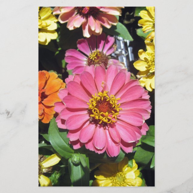 Colorful Flowers Stationery (Front)