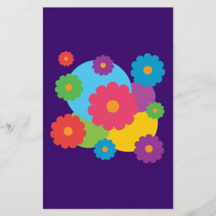 Colorful Flowers Stationery