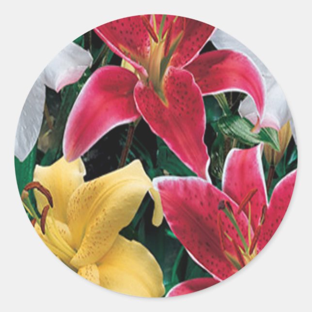 Colorful Flowers Stickers (Front)