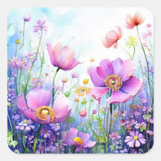 Colorful Flowers Stickers