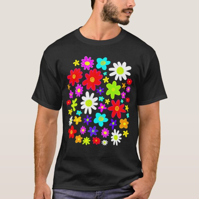 Colorful Flowers T-Shirt (Front)