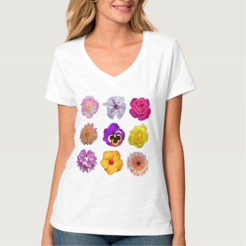 Colorful flowers T_Shirt