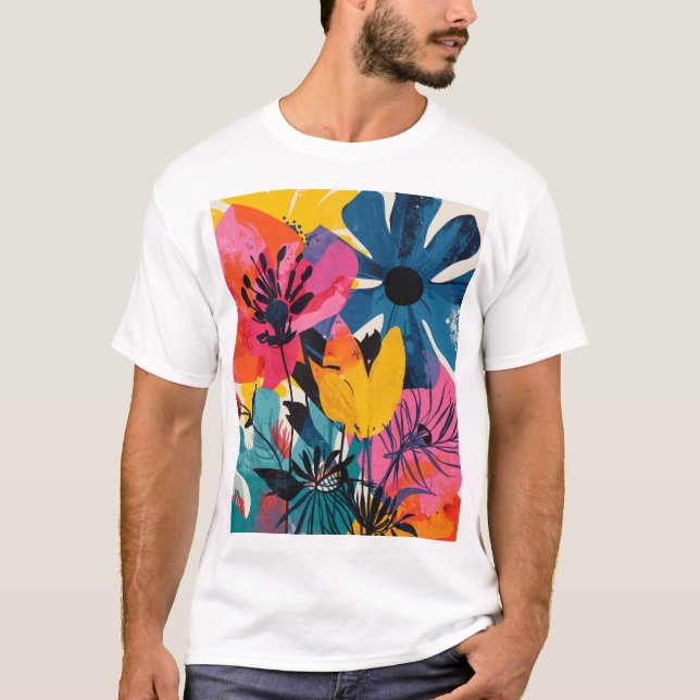 Colorful flowers T-Shirt (Front)