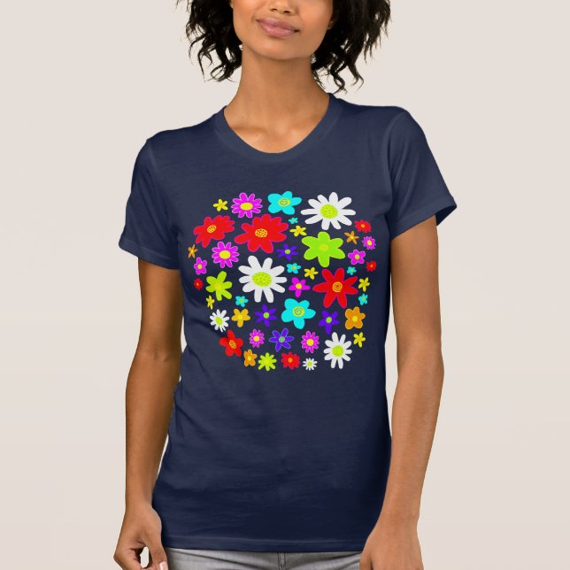 Colorful Flowers T-Shirt (Front)