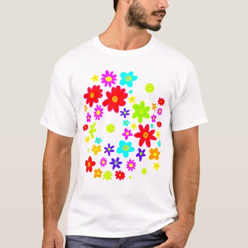 Colorful Flowers T_Shirt