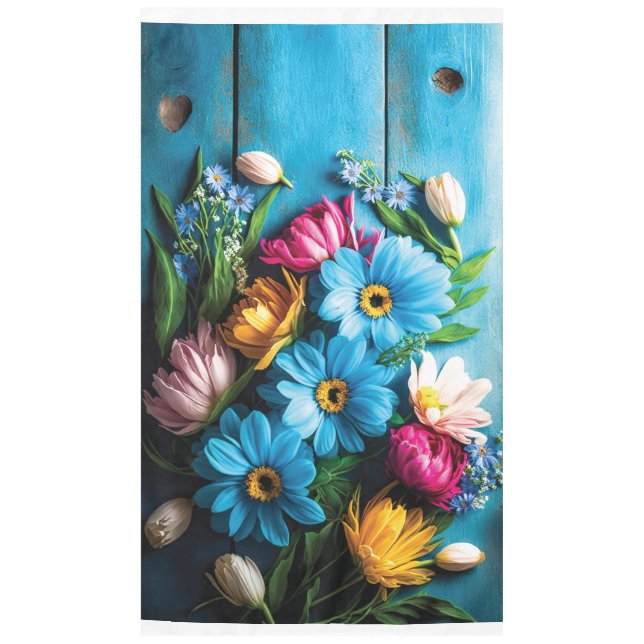 Colorful Flowers Tablecloth (Front)