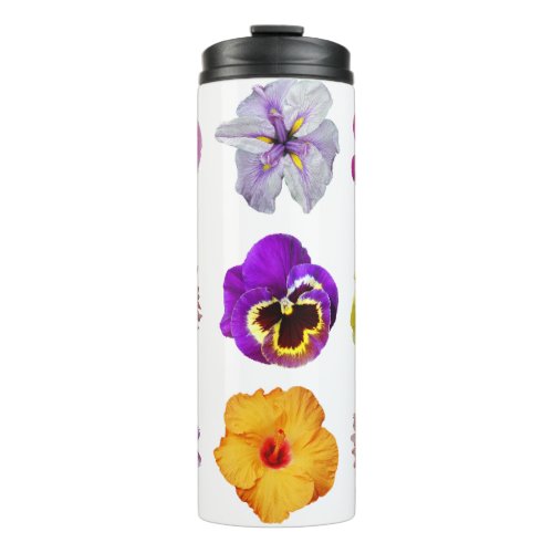 Colorful flowers thermal tumbler