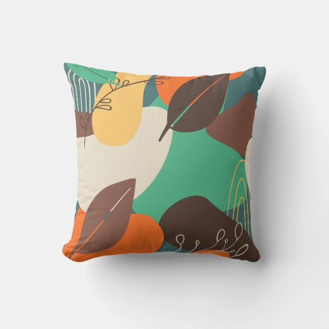 Colorful Flowers  Throw Pillow (Front)