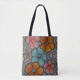 Colorful Flowers Tote Bag