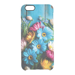Colorful Flowers Clear iPhone 6/6S Case